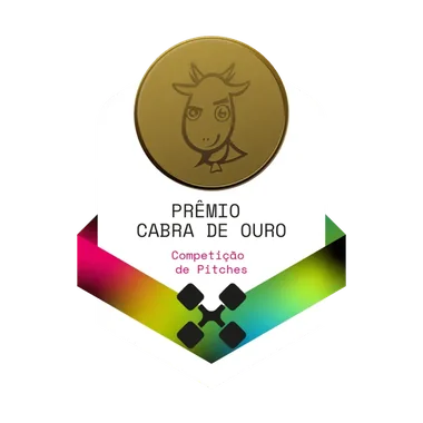 Imagem da logo do prêmio Cabra de Ouro, uma competição de pitches.